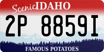 ID license plate 2P8859I