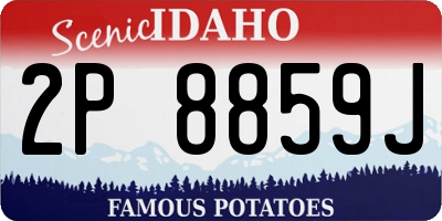 ID license plate 2P8859J