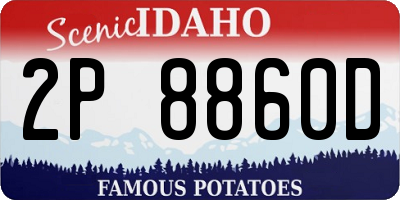 ID license plate 2P8860D