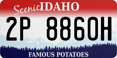 ID license plate 2P8860H