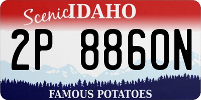 ID license plate 2P8860N