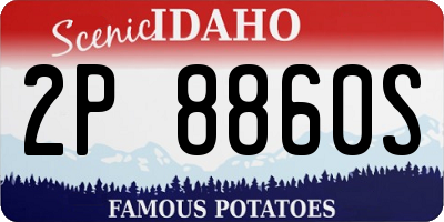 ID license plate 2P8860S