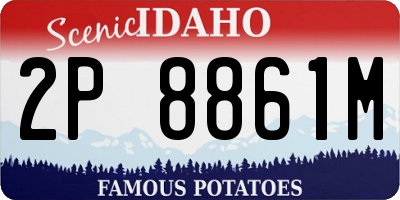 ID license plate 2P8861M