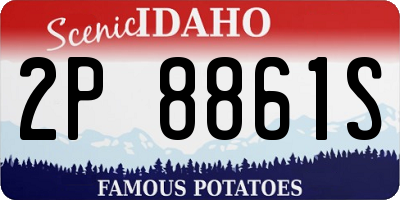 ID license plate 2P8861S