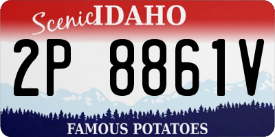 ID license plate 2P8861V