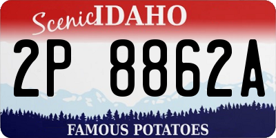 ID license plate 2P8862A