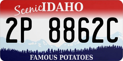ID license plate 2P8862C