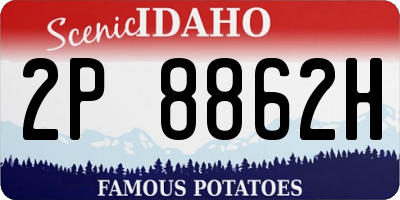 ID license plate 2P8862H