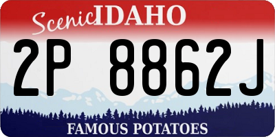 ID license plate 2P8862J