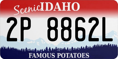 ID license plate 2P8862L