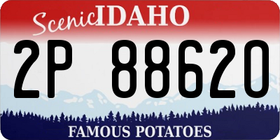 ID license plate 2P8862O