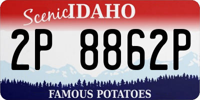 ID license plate 2P8862P