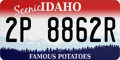 ID license plate 2P8862R