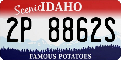ID license plate 2P8862S