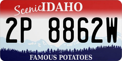 ID license plate 2P8862W