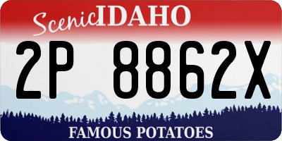 ID license plate 2P8862X