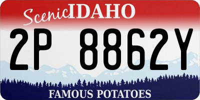 ID license plate 2P8862Y