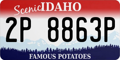 ID license plate 2P8863P