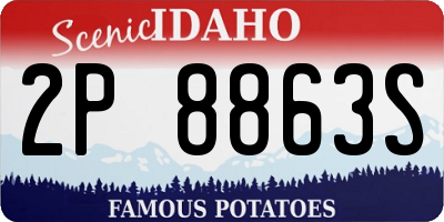 ID license plate 2P8863S
