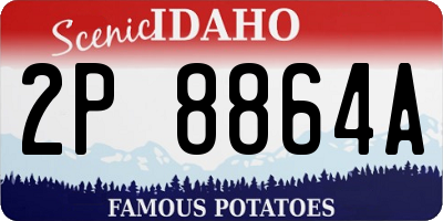 ID license plate 2P8864A