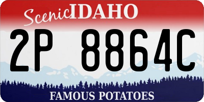 ID license plate 2P8864C