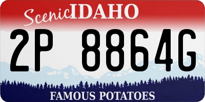 ID license plate 2P8864G