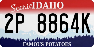 ID license plate 2P8864K