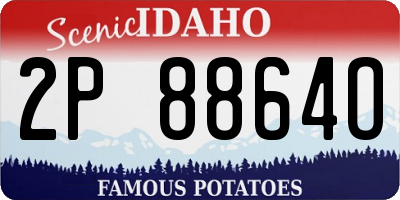 ID license plate 2P8864O