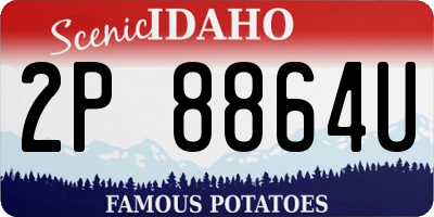 ID license plate 2P8864U