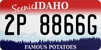 ID license plate 2P8866G