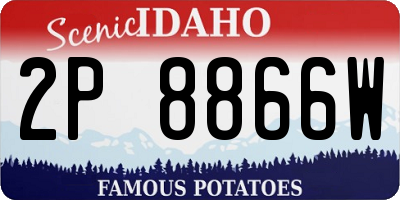ID license plate 2P8866W