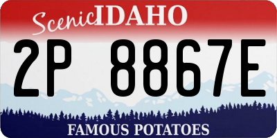 ID license plate 2P8867E