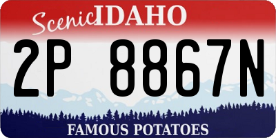 ID license plate 2P8867N