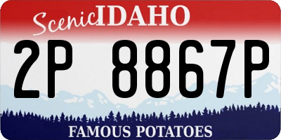 ID license plate 2P8867P