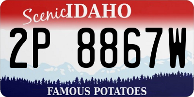 ID license plate 2P8867W