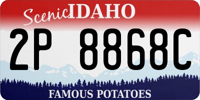 ID license plate 2P8868C