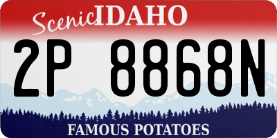 ID license plate 2P8868N