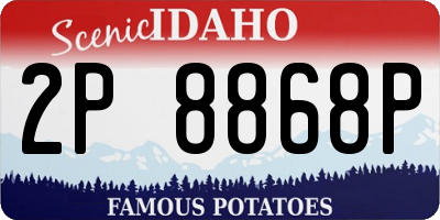 ID license plate 2P8868P