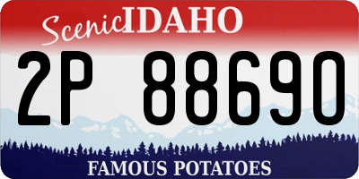 ID license plate 2P8869O