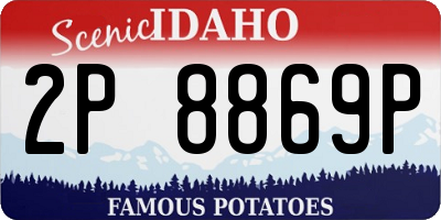 ID license plate 2P8869P
