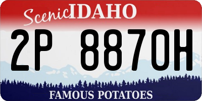 ID license plate 2P8870H