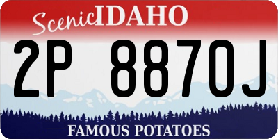 ID license plate 2P8870J