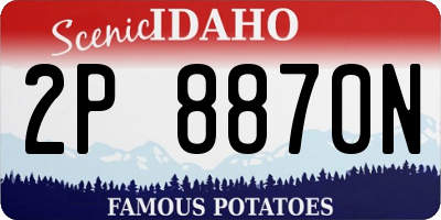 ID license plate 2P8870N
