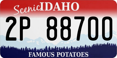 ID license plate 2P8870O