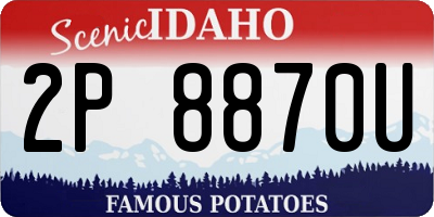 ID license plate 2P8870U