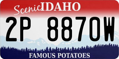 ID license plate 2P8870W