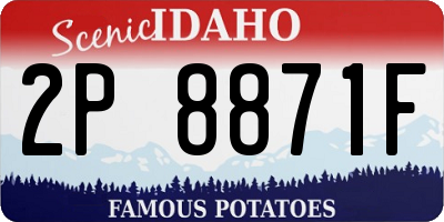 ID license plate 2P8871F