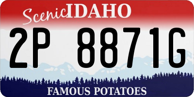ID license plate 2P8871G