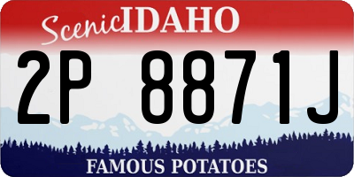 ID license plate 2P8871J