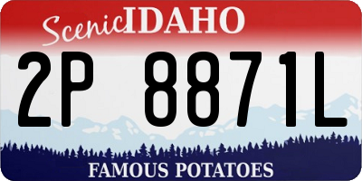 ID license plate 2P8871L